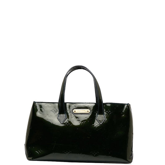 Louis Vuitton Monogram Vernis Wilshere PM Handbag M93684 Blue Green Patent Leather Louis Vuitton