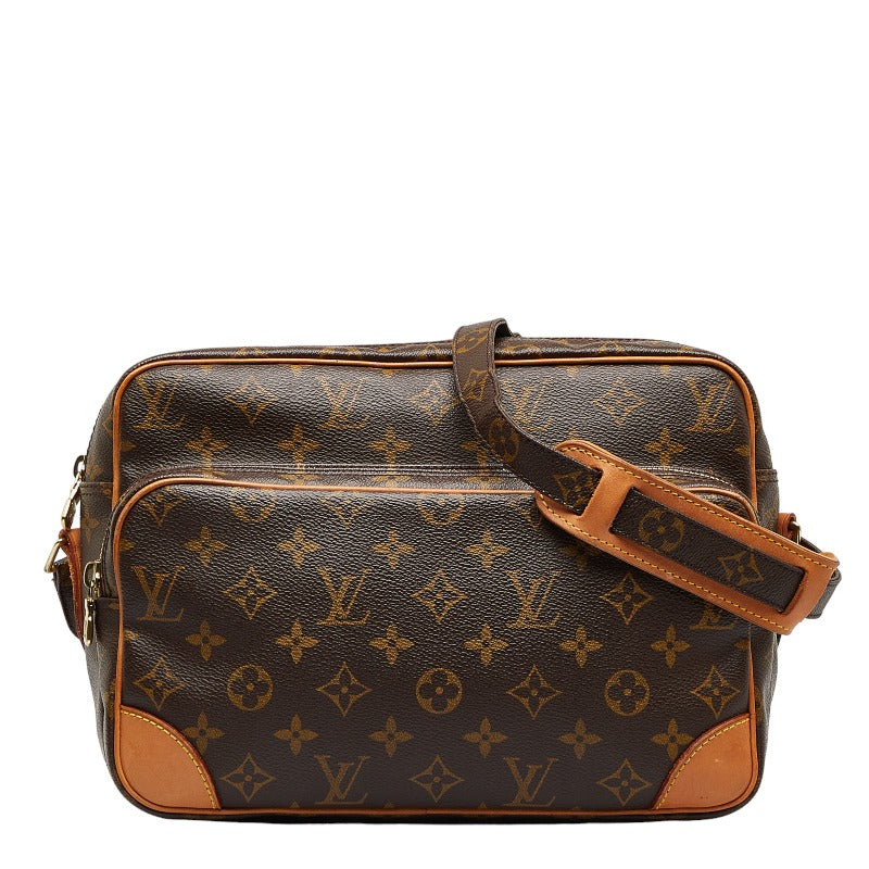 Louis Vuitton Monogram Nile Shoulder Bag M45244 Brown PVC Leather Louis Vuitton
