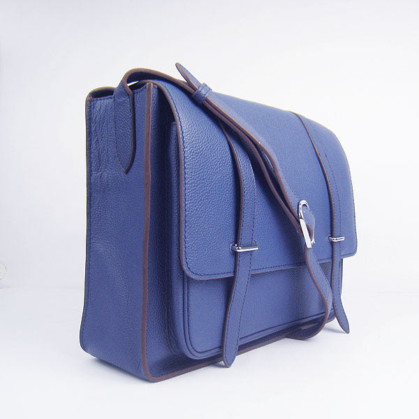 Luxury Hermes Steve Ladies Shoulder Bag Blue