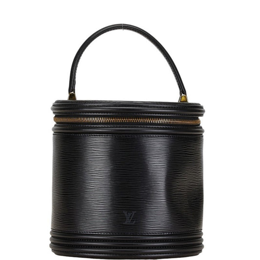 Louis Vuitton Noir Leather Handbag Vanity Bag