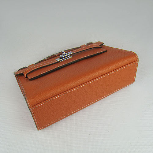 Luxury Hermes Kelly 22cm handbag orange