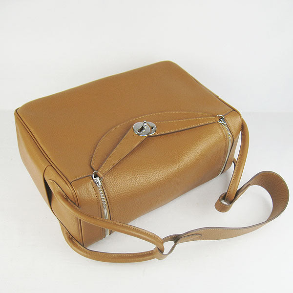 Luxury Hermes Lindy 34cm Handbag 6208 Light Ocher Silver