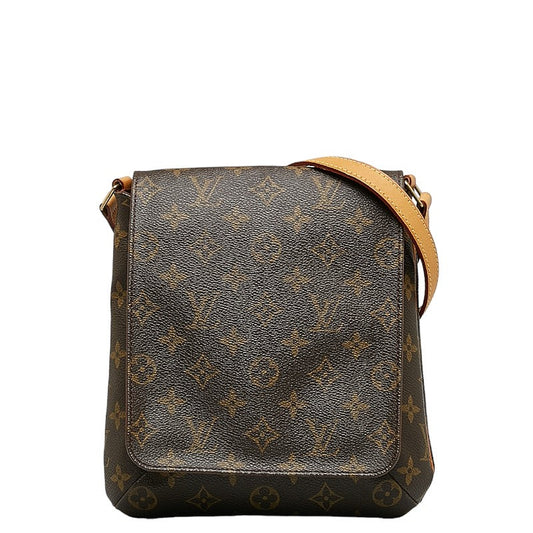 Louis Vuitton Monogram Musée Salsa Long Shoulder Bag M51387 Brown PVC Leather Louis Vuitton