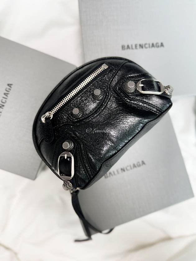 Luxury Balenciaga Trending 2026 Le Cagole Small Cosmetic Pouch Bag Black