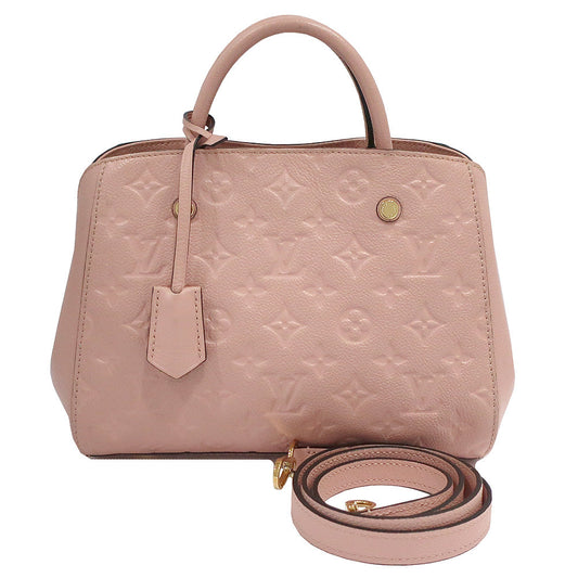 Louis Vuitton Montaigne BB Monogram Emplant M44123 Rose Puddle Pink G Women 2WAY Shoulder Preservation Bag