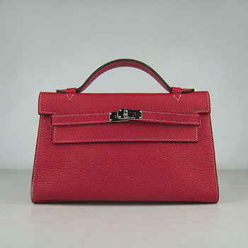 Luxury Hermes Kelly 22cm handbag red
