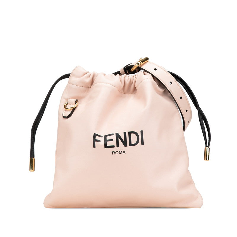 Fendi Slim Clutch Leather Shoulder Bag