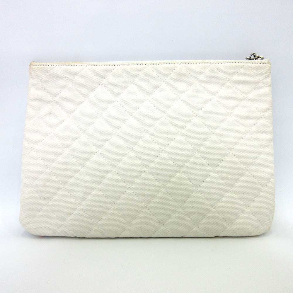 Chanel Canvas Clutch Bag Multicolor Classic Flap