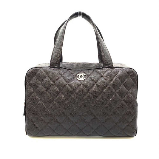Chanel Caviar Skin Matelasse Mini Boston Bag Classic Flap