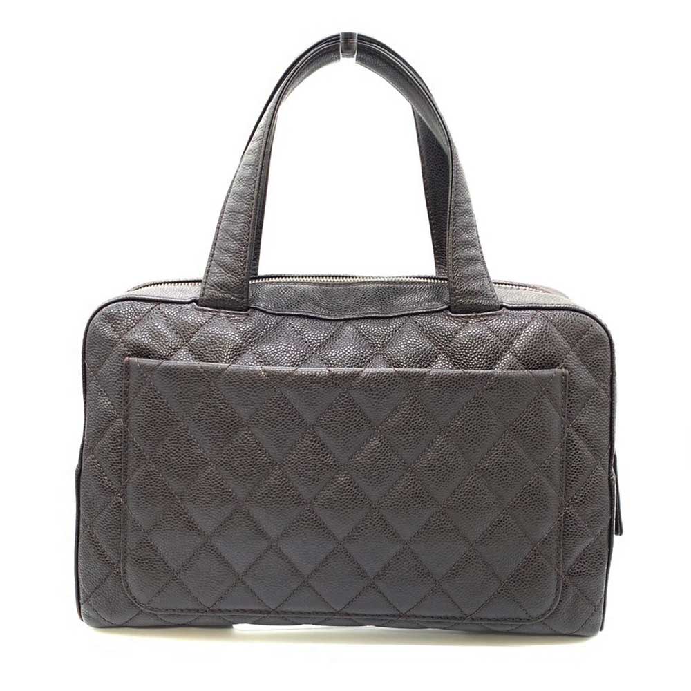 Chanel Caviar Skin Matelasse Mini Boston Bag Classic Flap