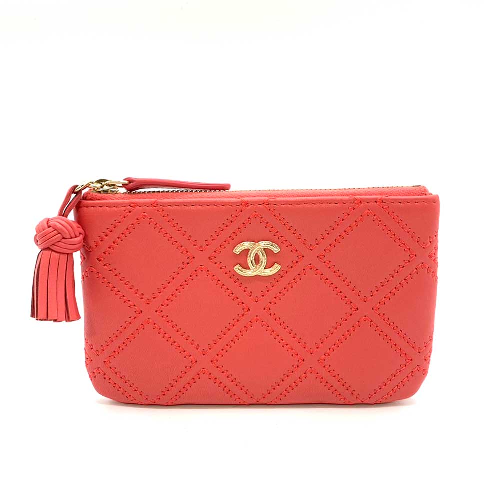 Chanel Lambskin Mini Pouch Pink Classic Flap