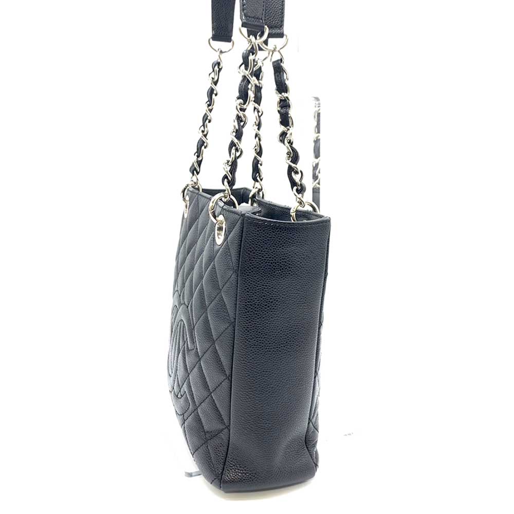 Chanel Caviar Skin Chain Tote Bag Classic Flap