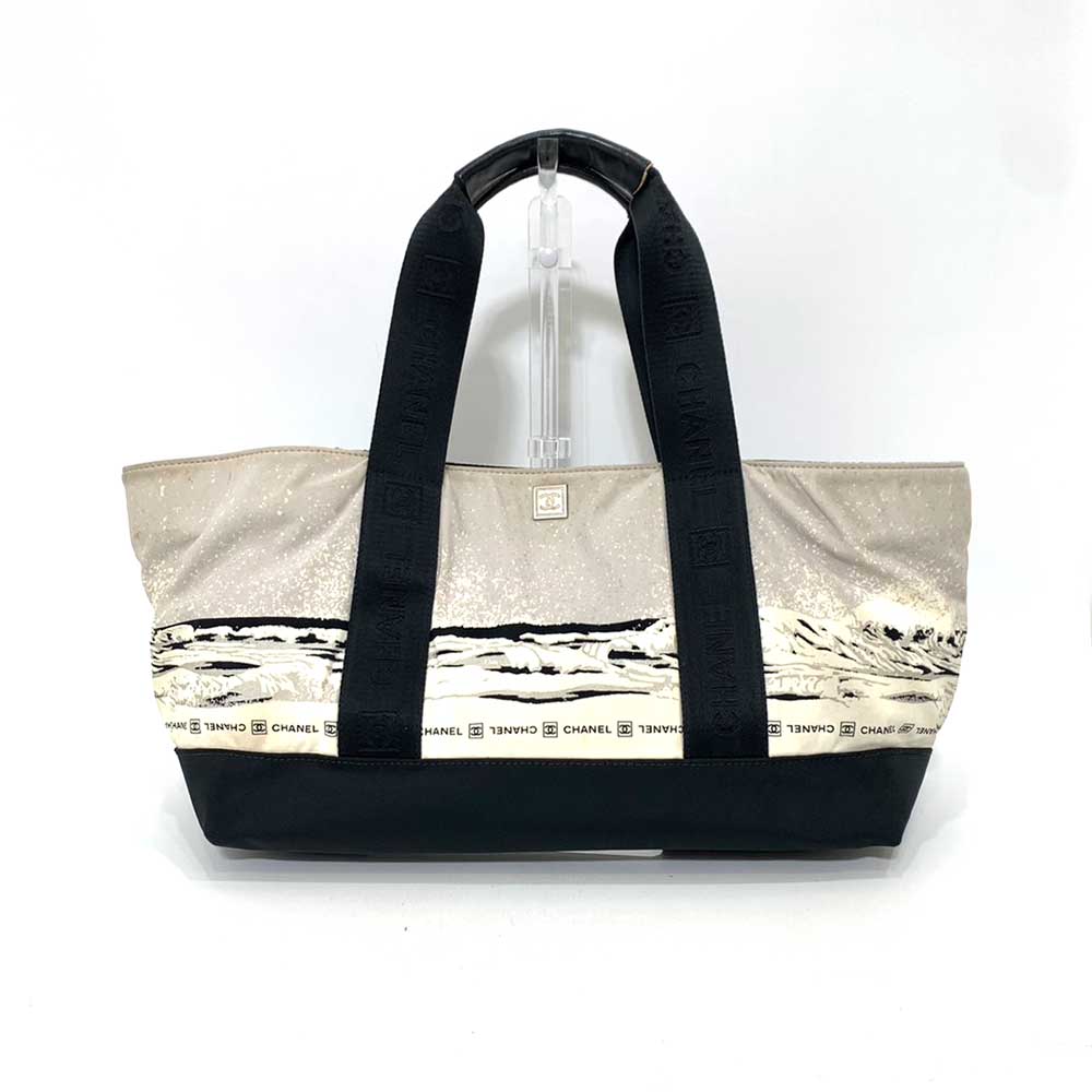 Chanel Nylon Canvas Sport Line Handbag Tote Classic Flap