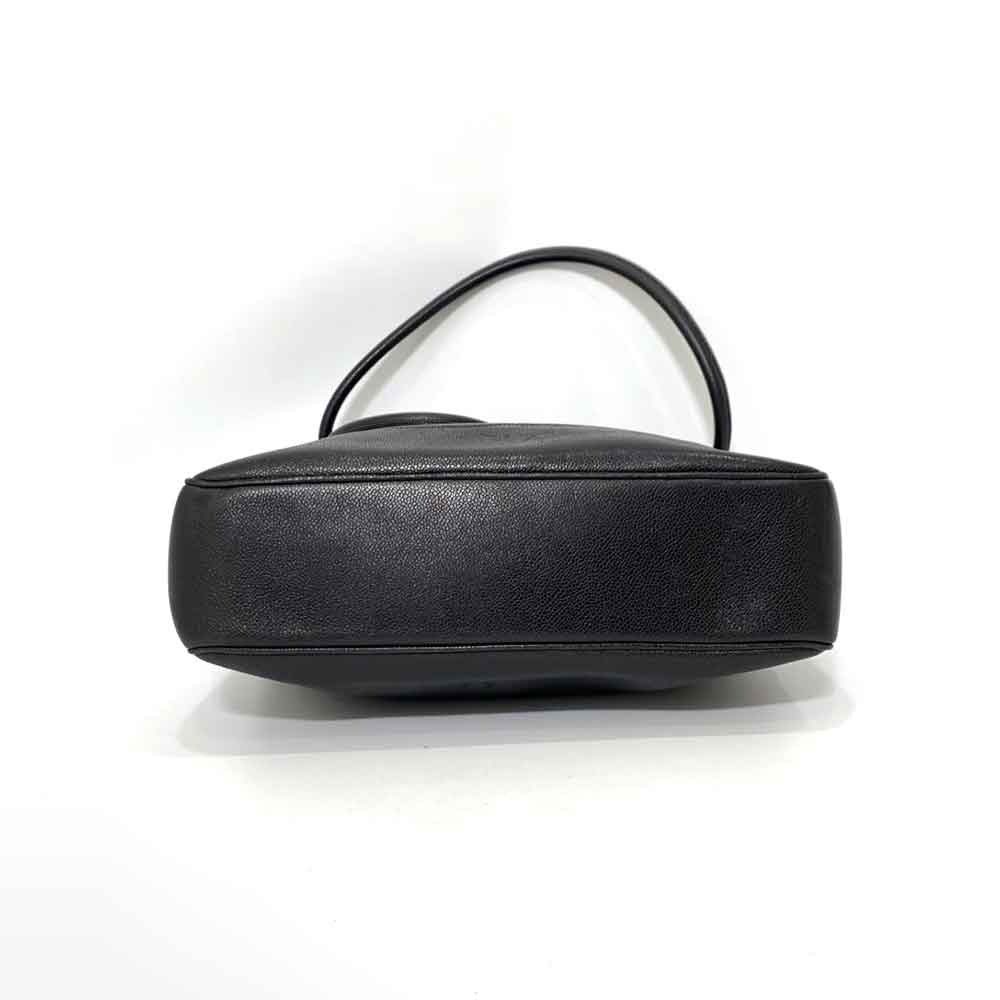 Chanel Caviar Leather Tote Bag Black Classic Flap