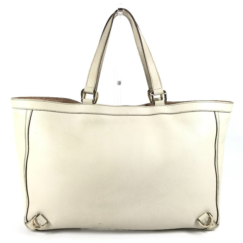 GUCCI Tote Bag 141472 leather white logo Women