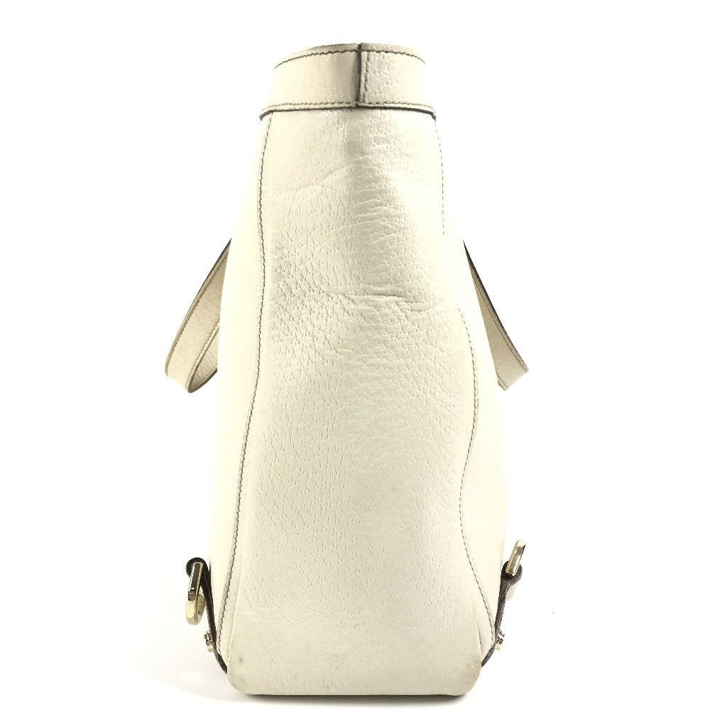GUCCI Tote Bag 141472 leather white logo Women