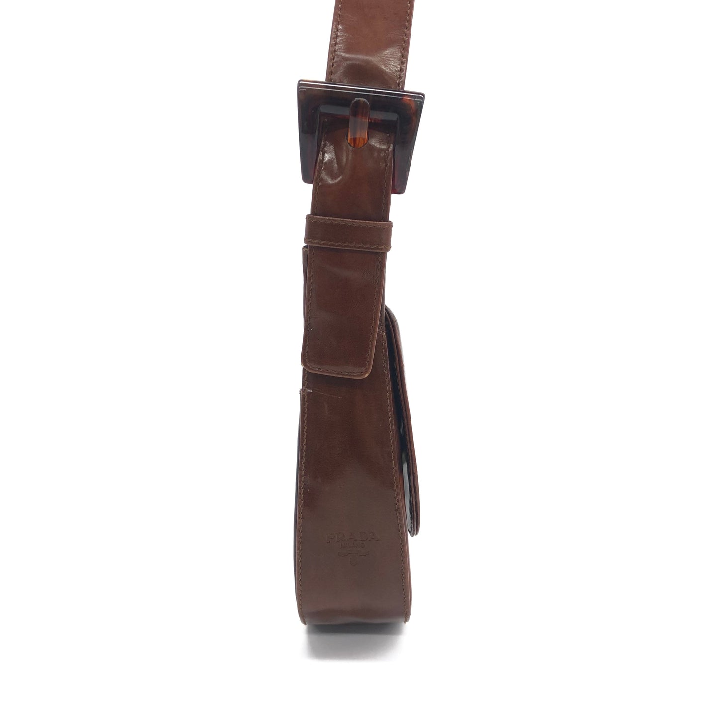 Prada Patent Leather Giraffe Stampa Shoulder Bag