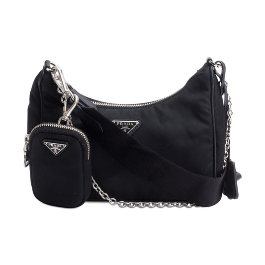 Prada Black Re-Edition 2005 Re-Nylon Shoulder Bag