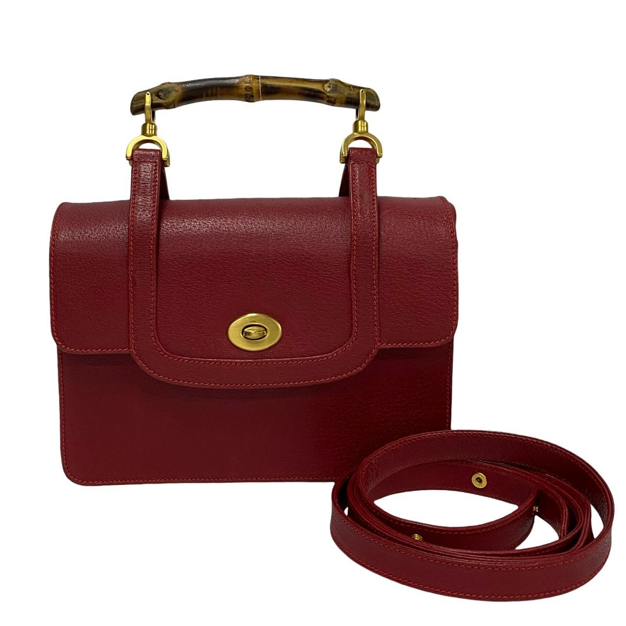 Gucci Bamboo Leather 2way Bag