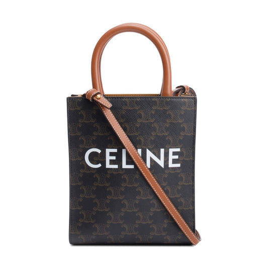Celine 2020 Triomphe Canvas Mini Vertical Cabas Tote
