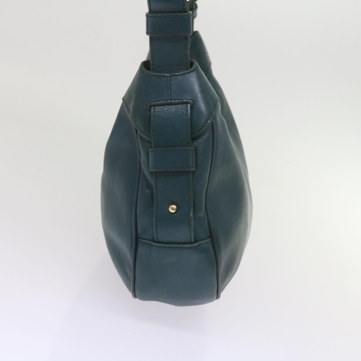 Luxury CELINE Shoulder Bag Leather Blue 60323