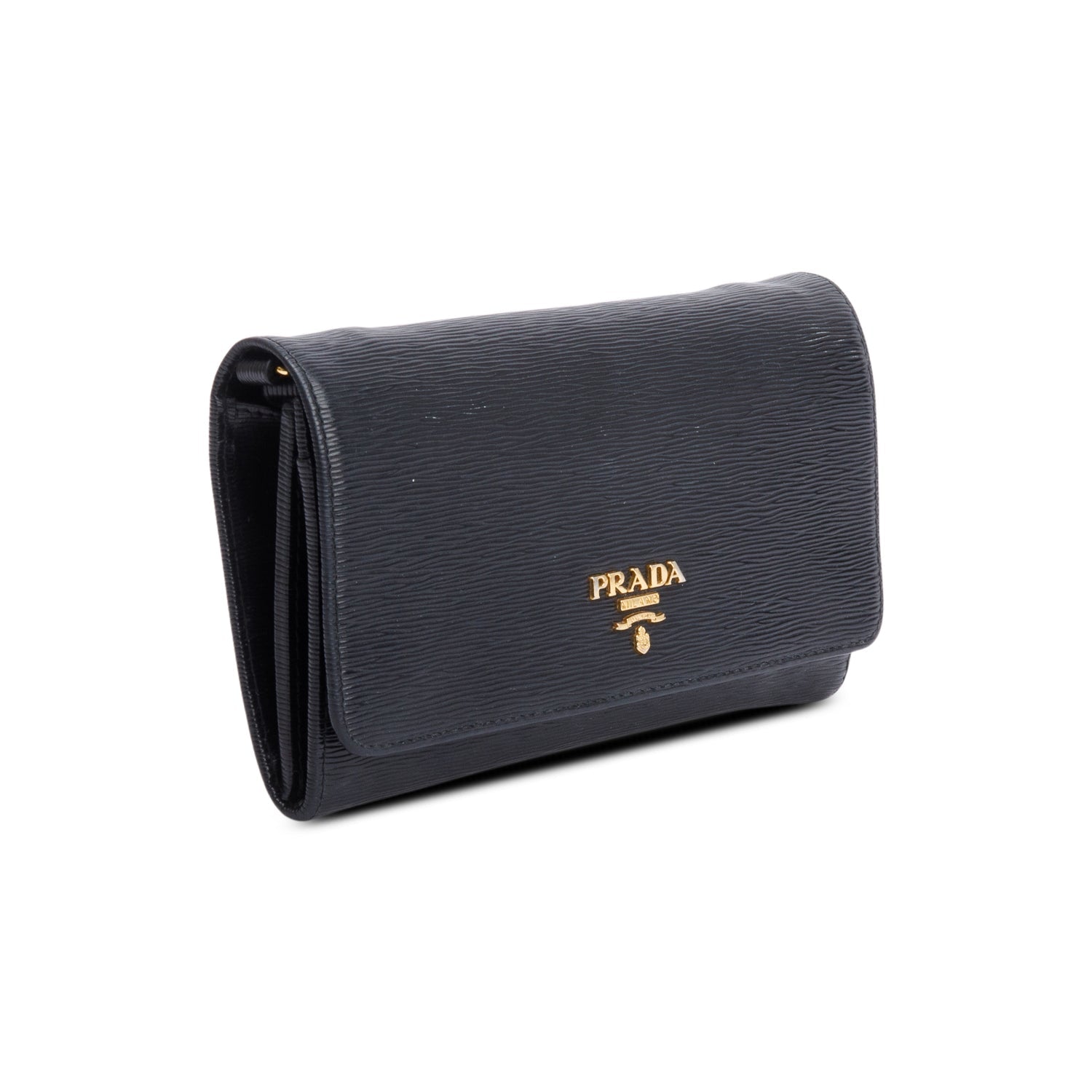 Prada Black Vitello Move Flap Crossbody Bag