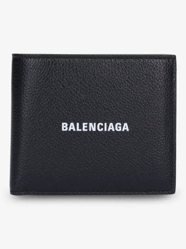 Luxury Balenciaga Trending 2026 Cash Square Folded Wallet Black