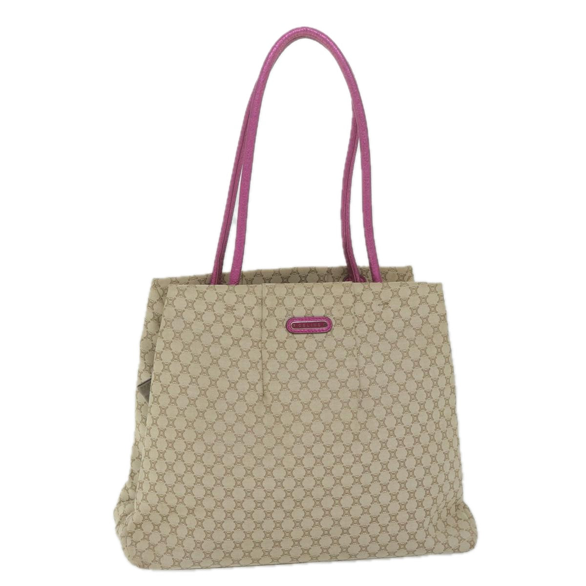 Luxury CELINE Macadam Canvas Tote Bag Beige 60918