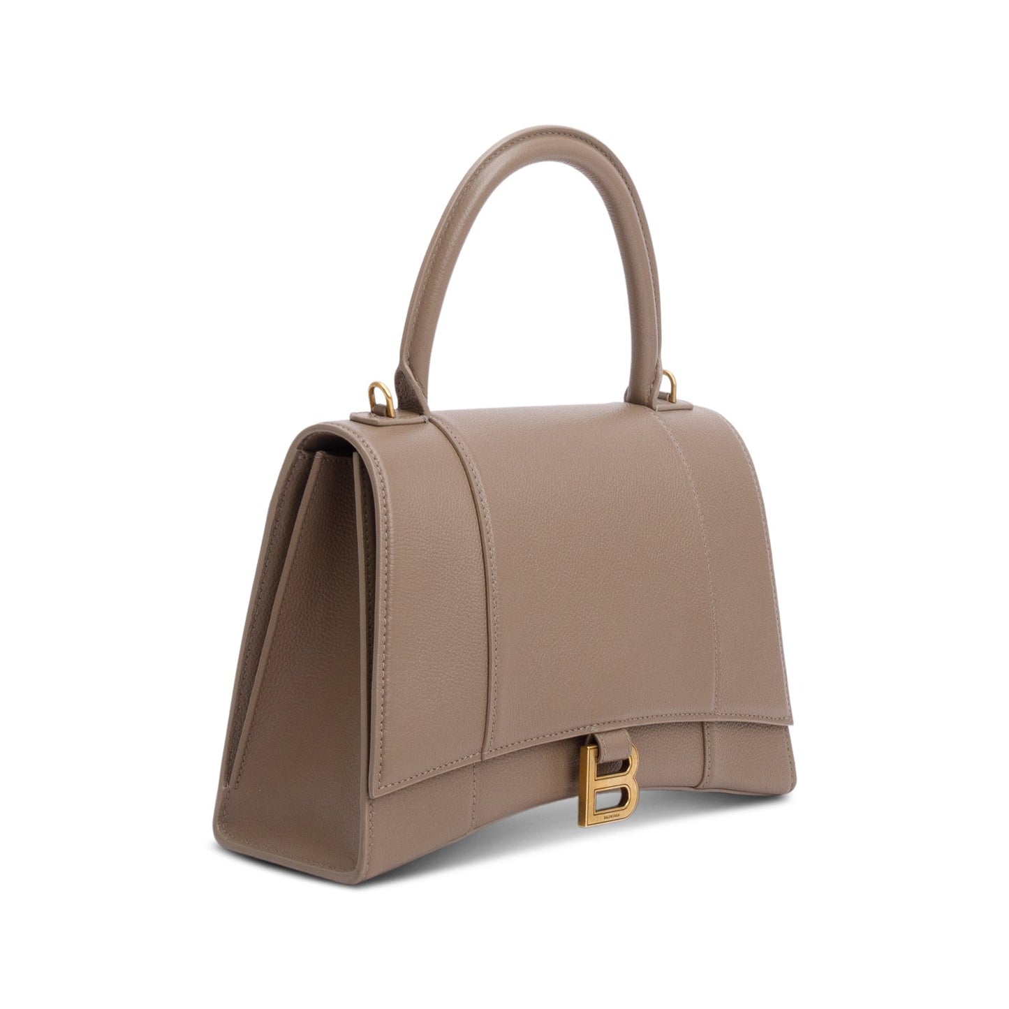 Balenciaga Beige Grained Leather Medium Hourglass Top Handle Bag