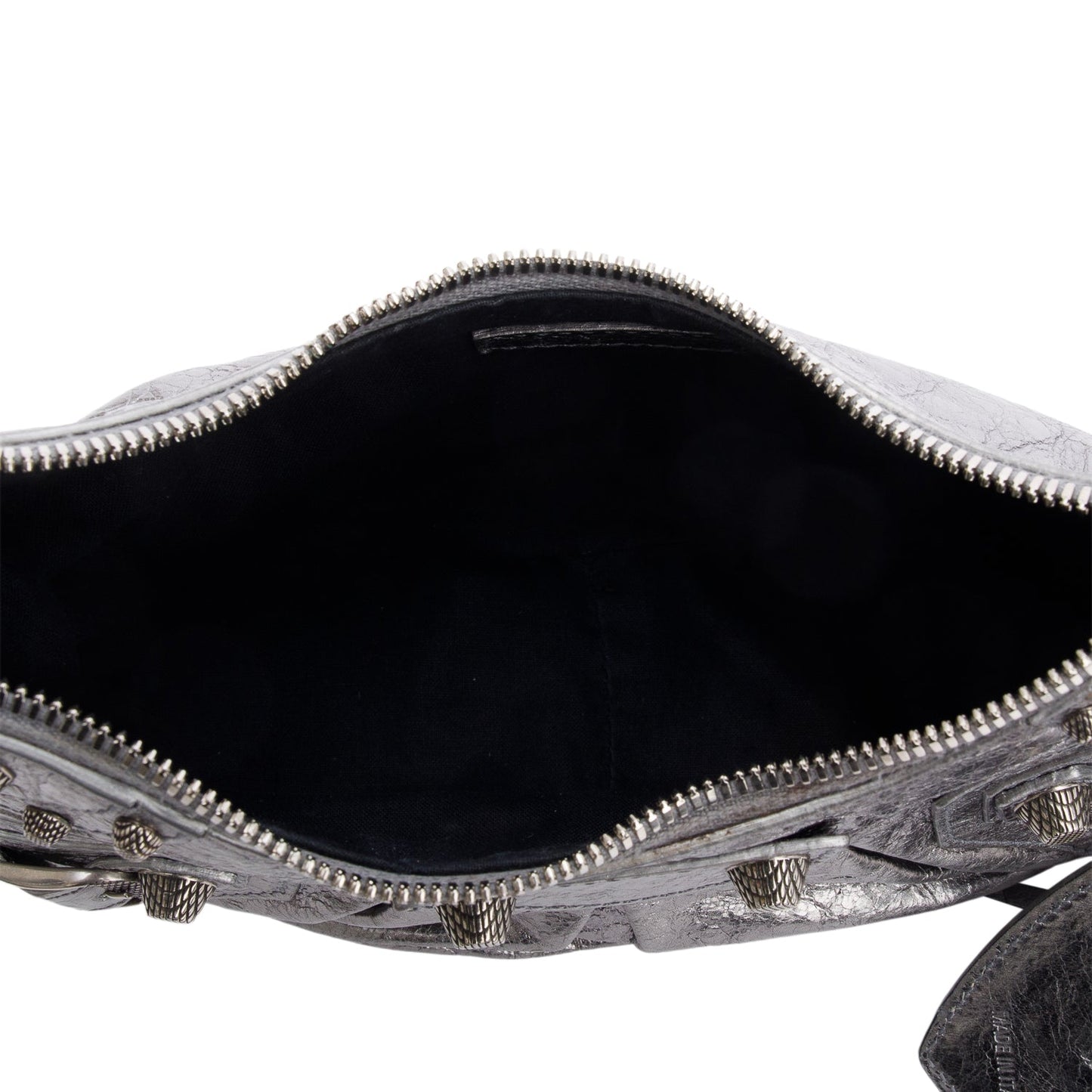 Balenciaga Metallic Silver Calfskin Le Cagole XS Shoulder Bag