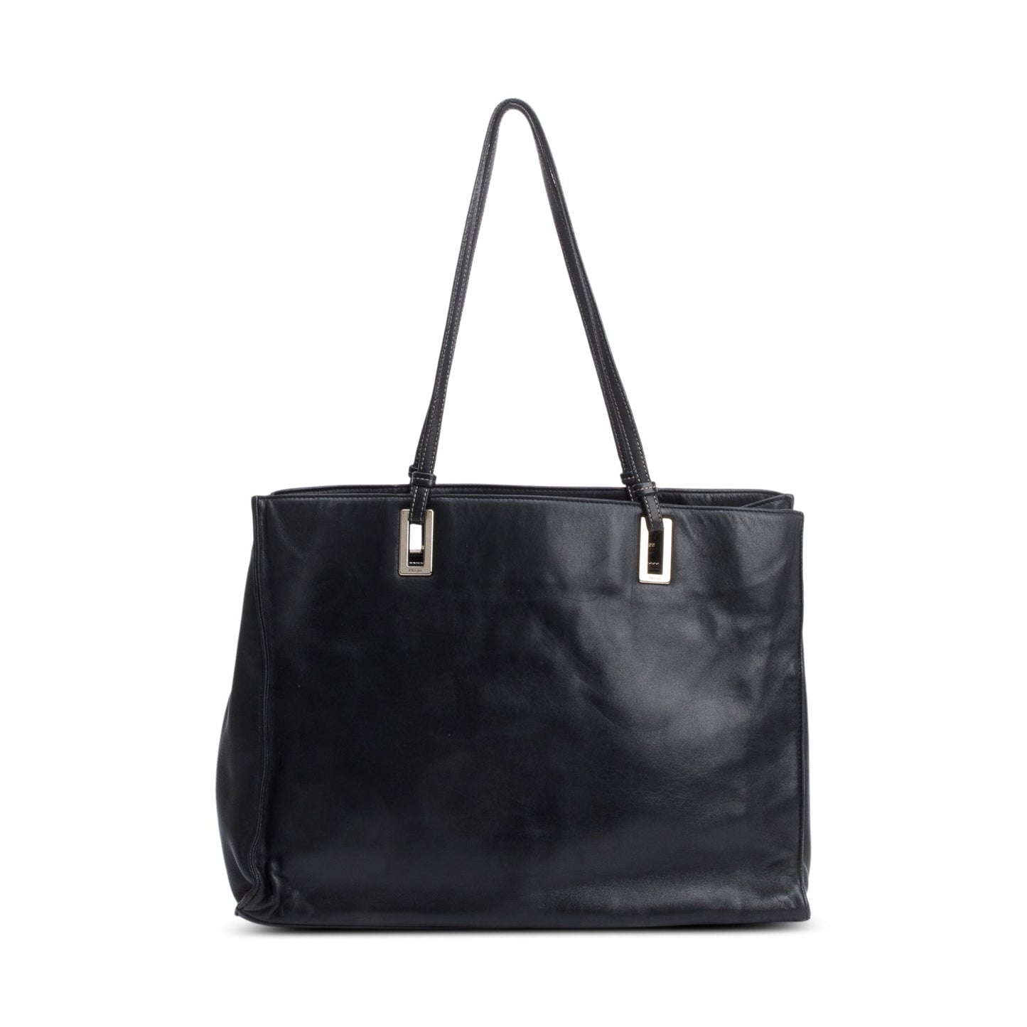 Prada Black Nappa Leather Acciaio Tote
