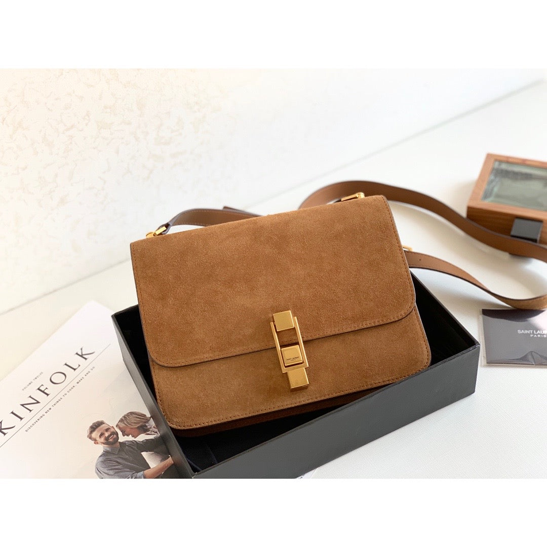 Yves Saint Laurent Le Carre Satchel Brown