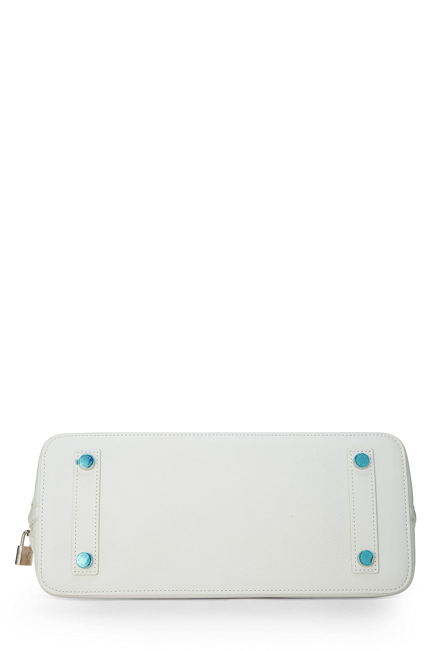 Louis Vuitton, White Monogram Mesh Transparence Lock It East-West, White