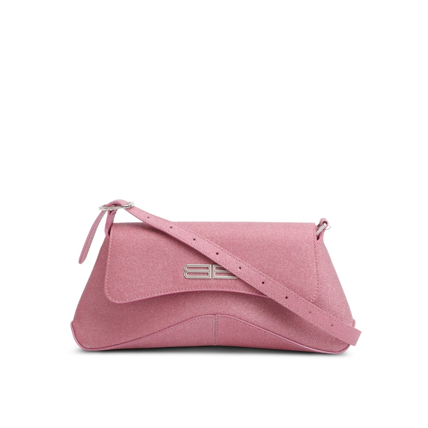 Balenciaga Pink Sparkling Fabric Small XX Flap Stretch Bag