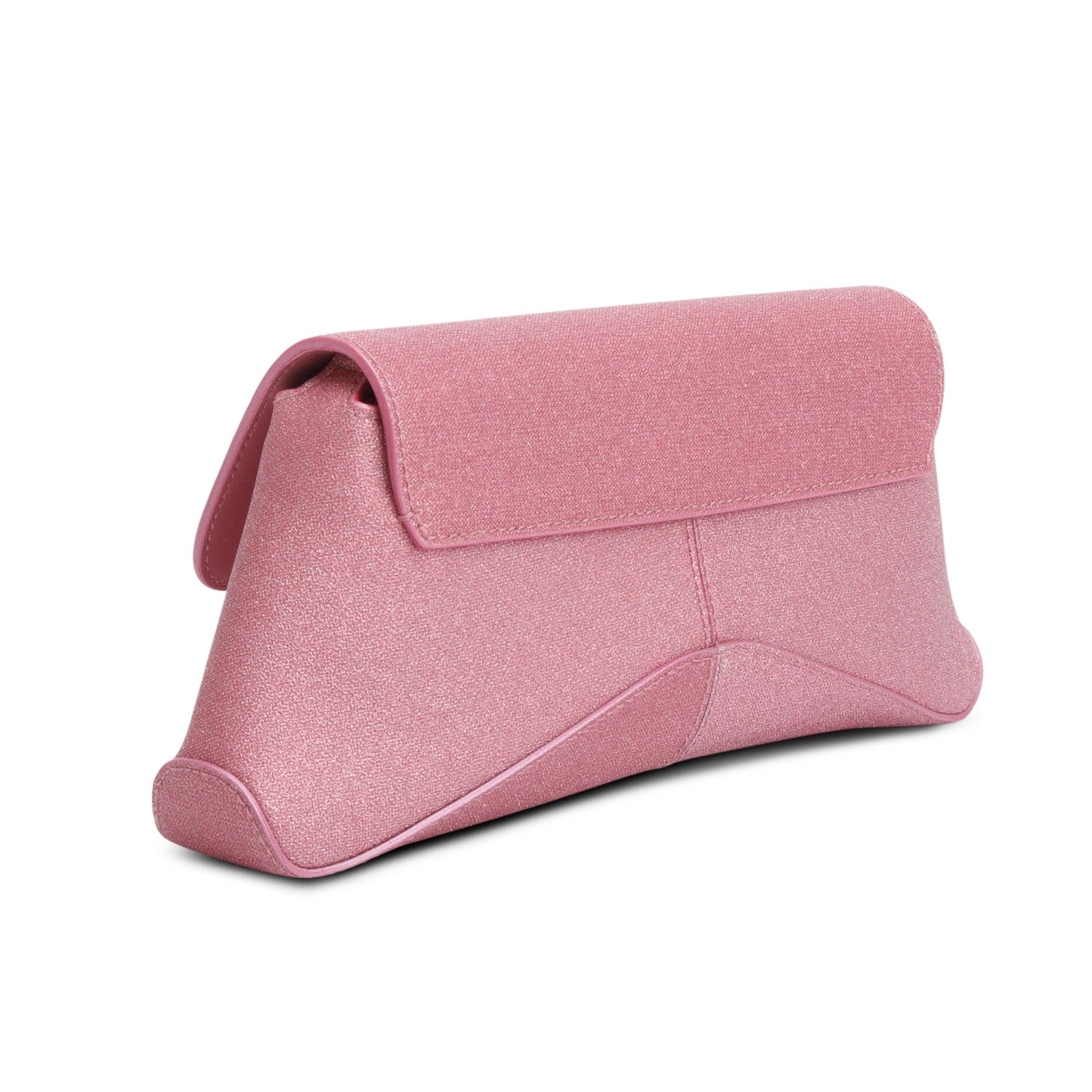 Balenciaga Pink Sparkling Fabric Small XX Flap Stretch Bag