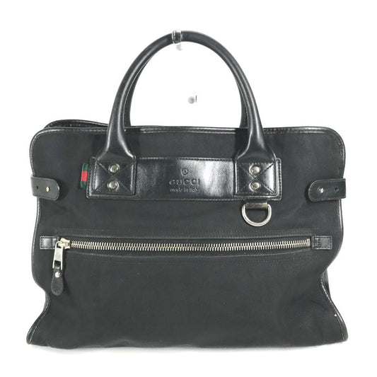 GUCCI Business bag 246410 Nylon / leather black logo mens