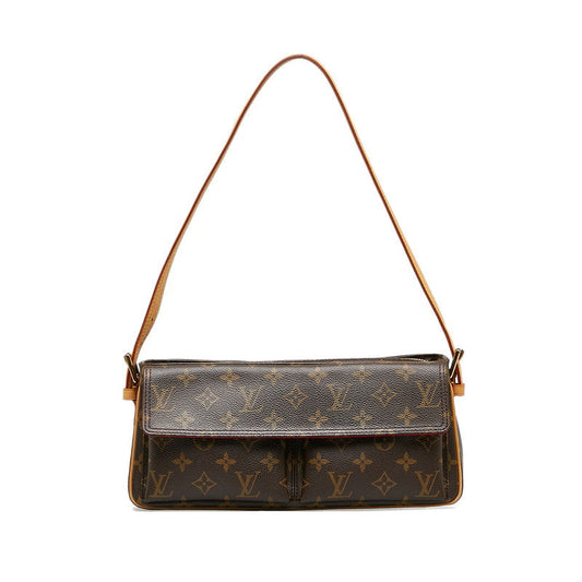 Louis Vuitton Monogram Vivace MM Shoulder Bag M51164 Brown PVC Leather Louis Vuitton