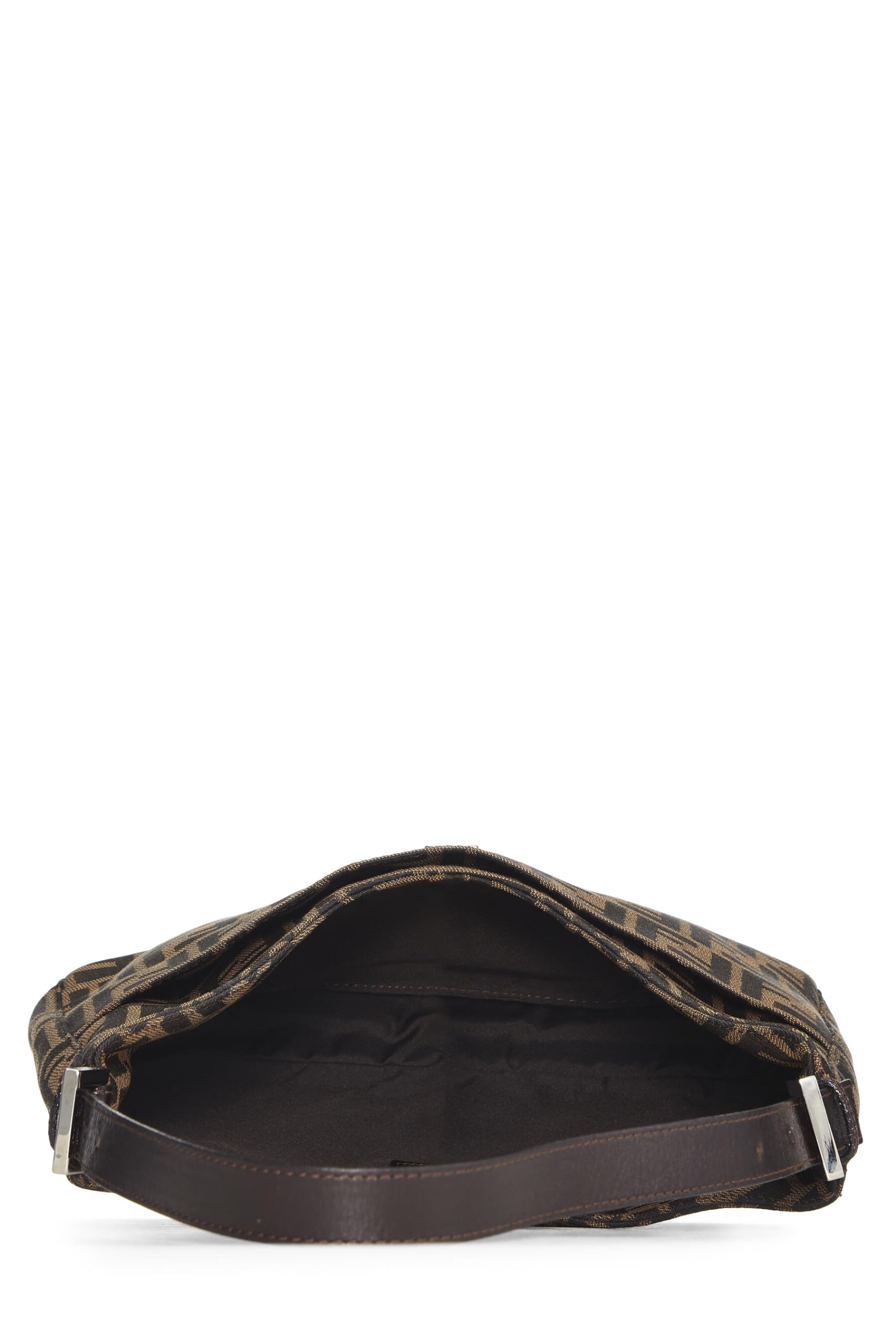 Fendi, Brown Zucca Canvas Shoulder Bag, Brown