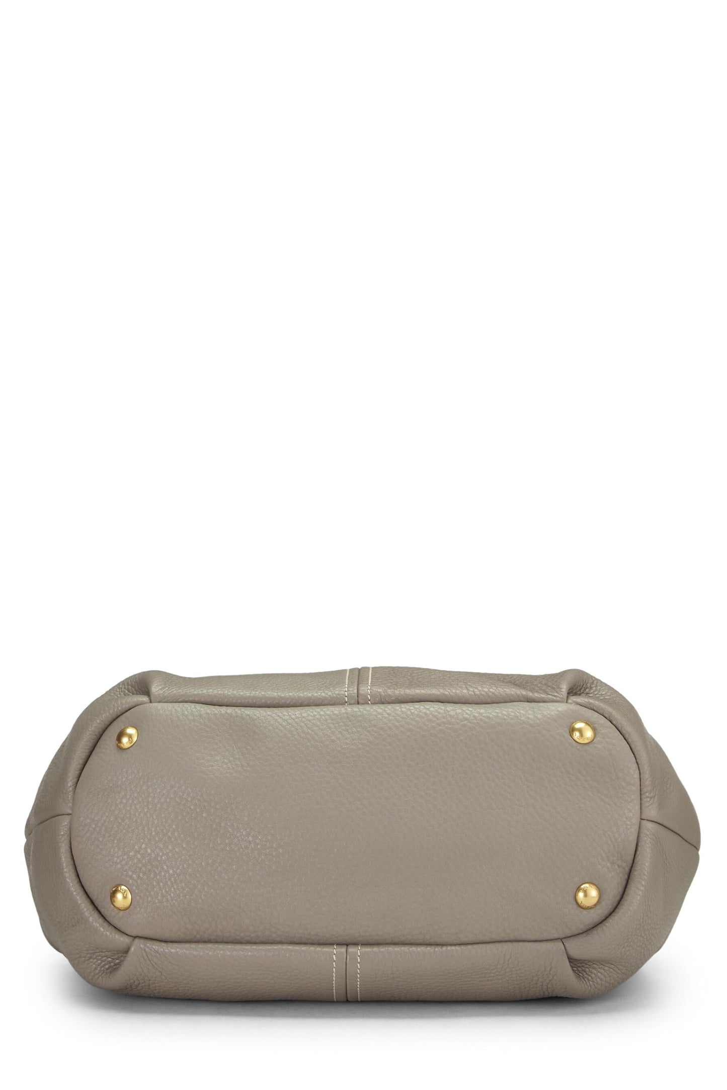 Prada, Grey Vitello Daino Sacca Manici, Grey Luxury Handbag