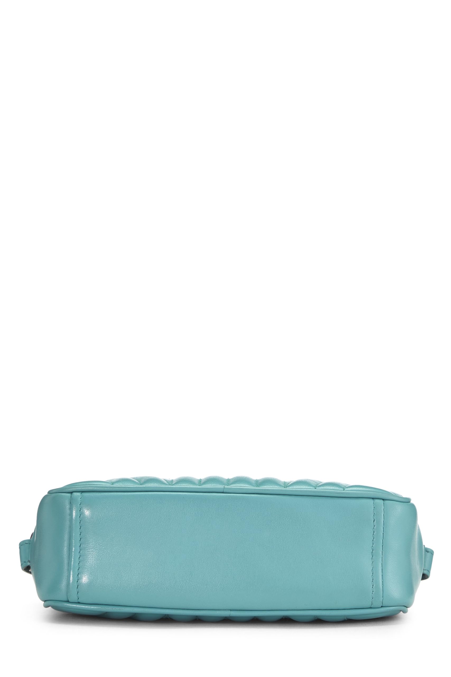 Prada, Turquoise Calfskin Diagramme Camera Bag Small, Blue