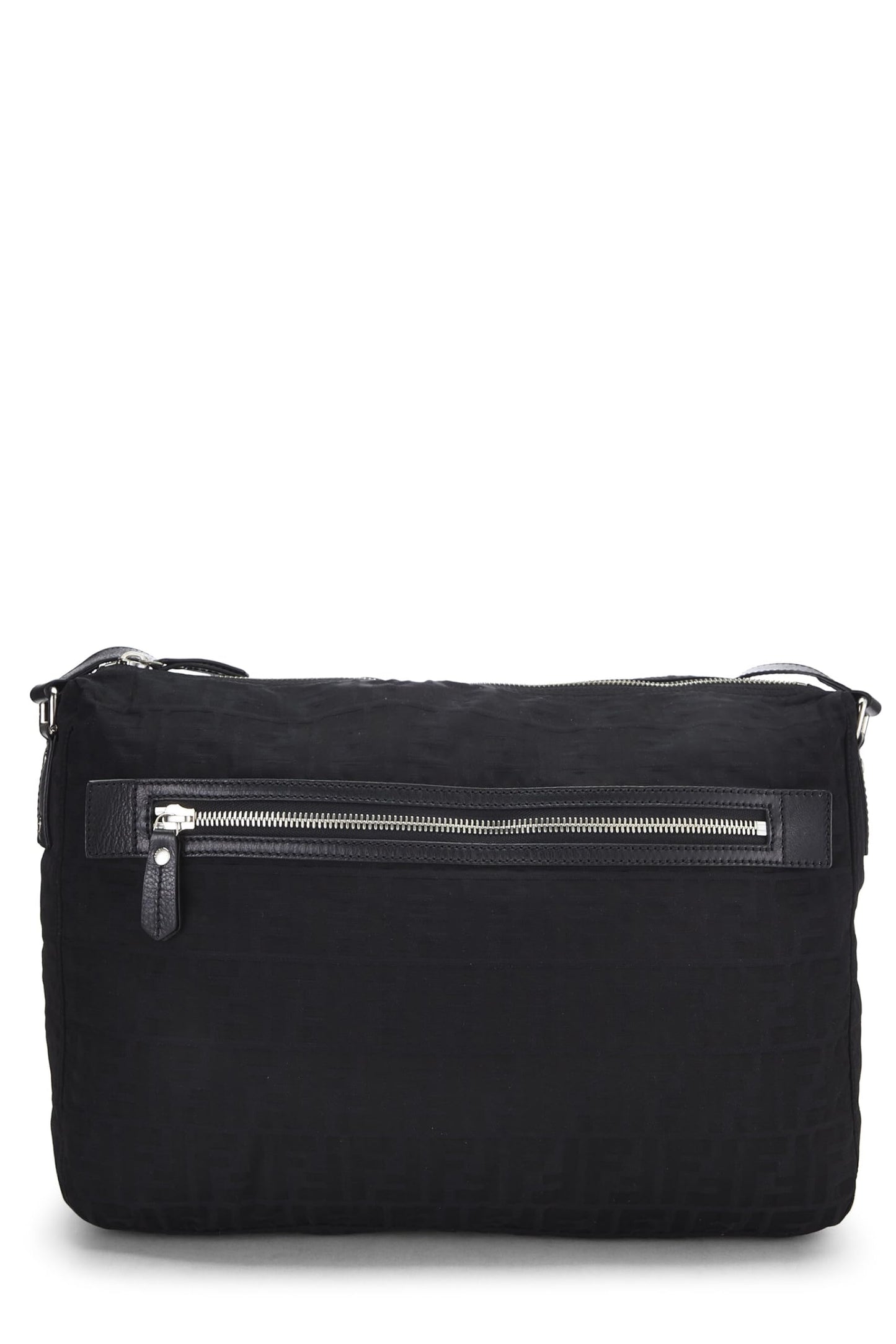 Fendi, Black Zucca Canvas Messenger Bag, Black