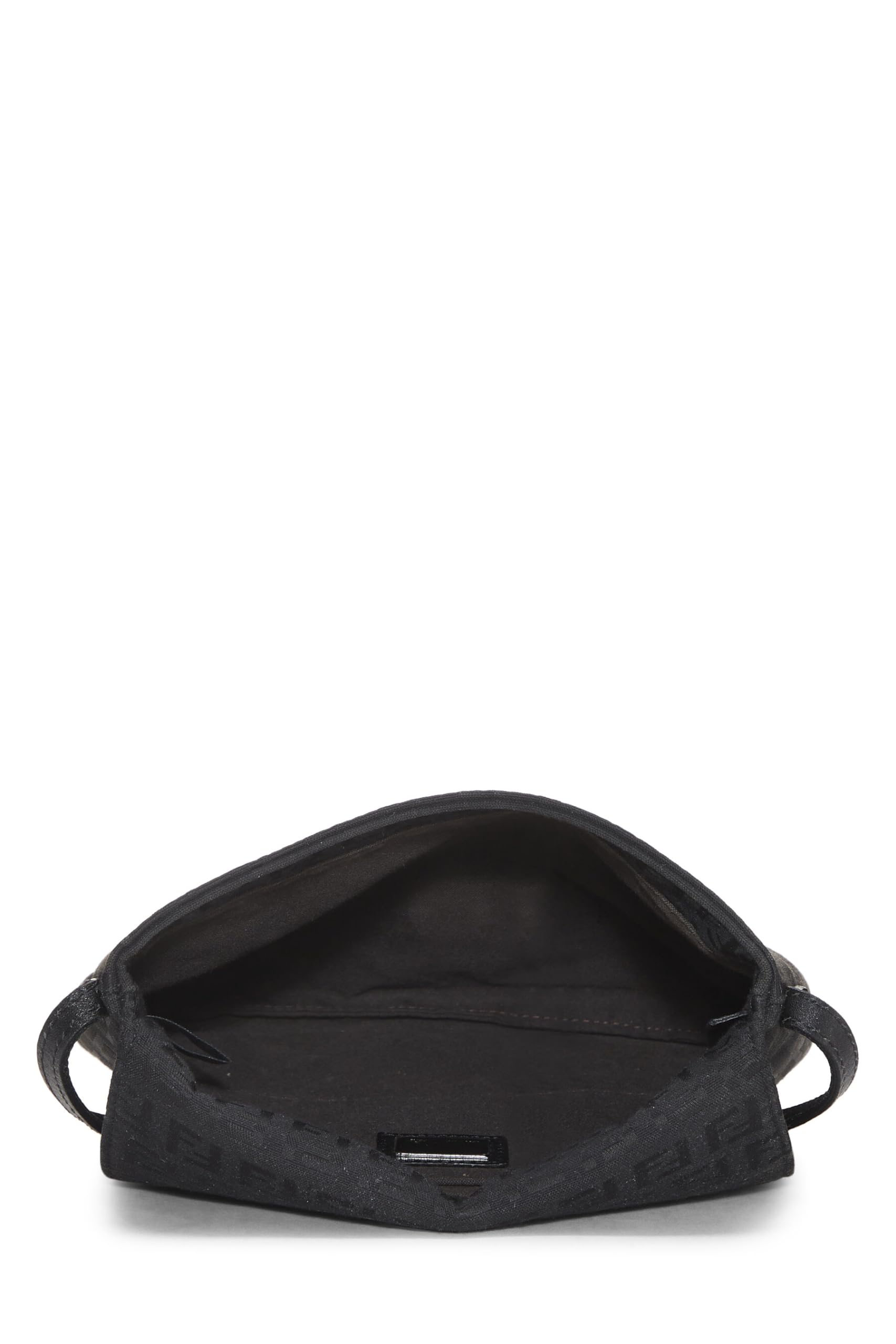 Fendi, Black Zucchino Canvas Tube Messenger Small, Black