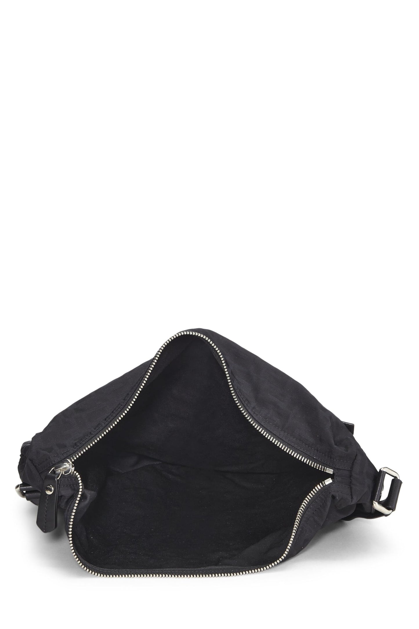 Fendi, Black Zucchino Nylon Messenger Bag, Black