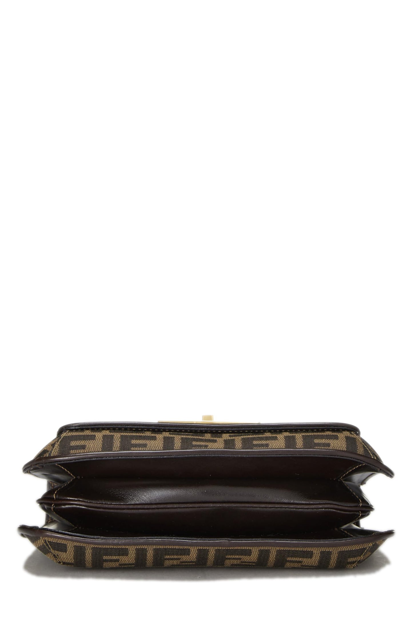 Fendi, Brown Zucca Canvas Shoulder Bag, Brown