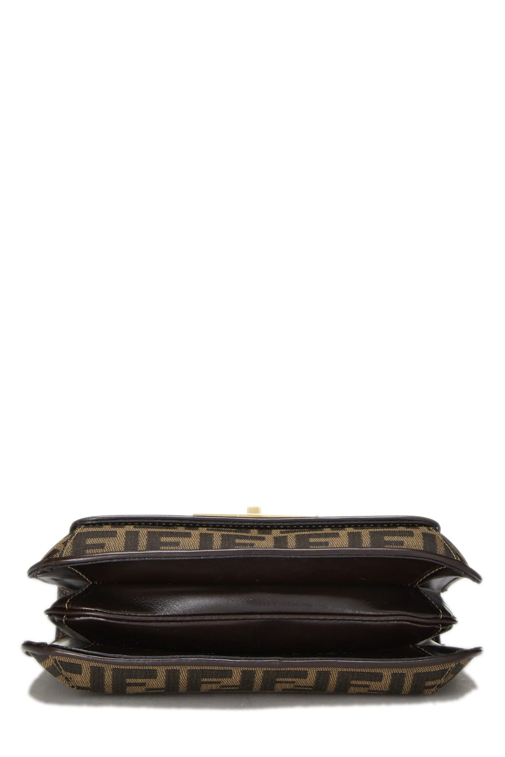Fendi, Brown Zucca Canvas Shoulder Bag, Brown