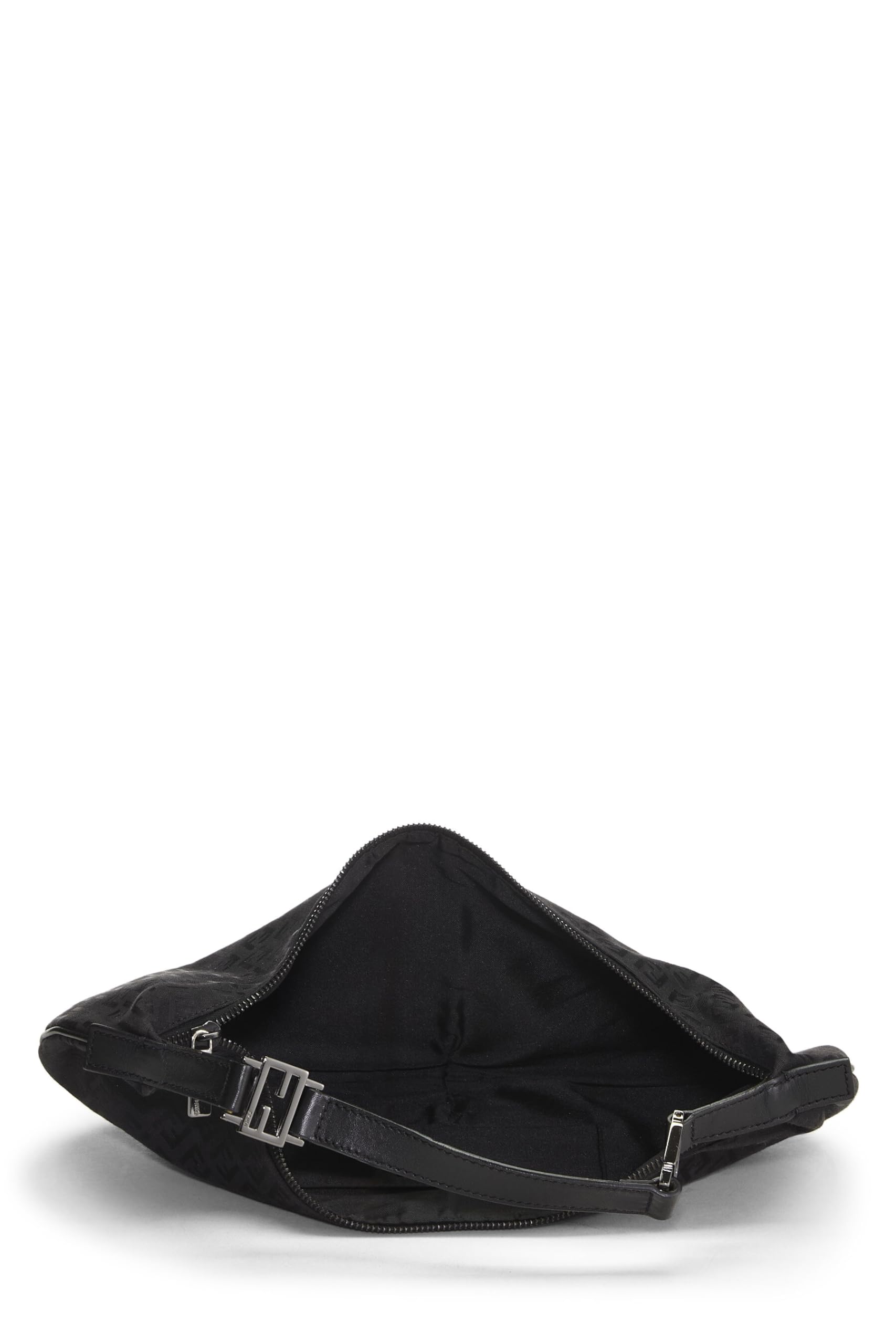 Fendi, Black Zucchino Canvas Hobo Bag, Black