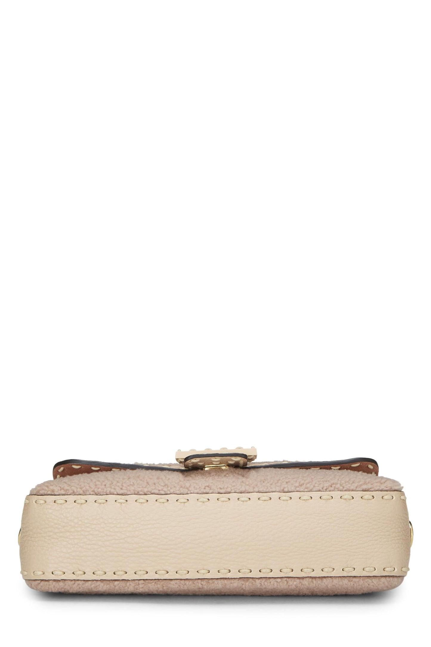 Fendi, Pink Shearling Baguette Crossbody, Pink