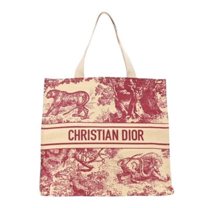Christian Dior Beauty Dioriviera Raffia Tote Red