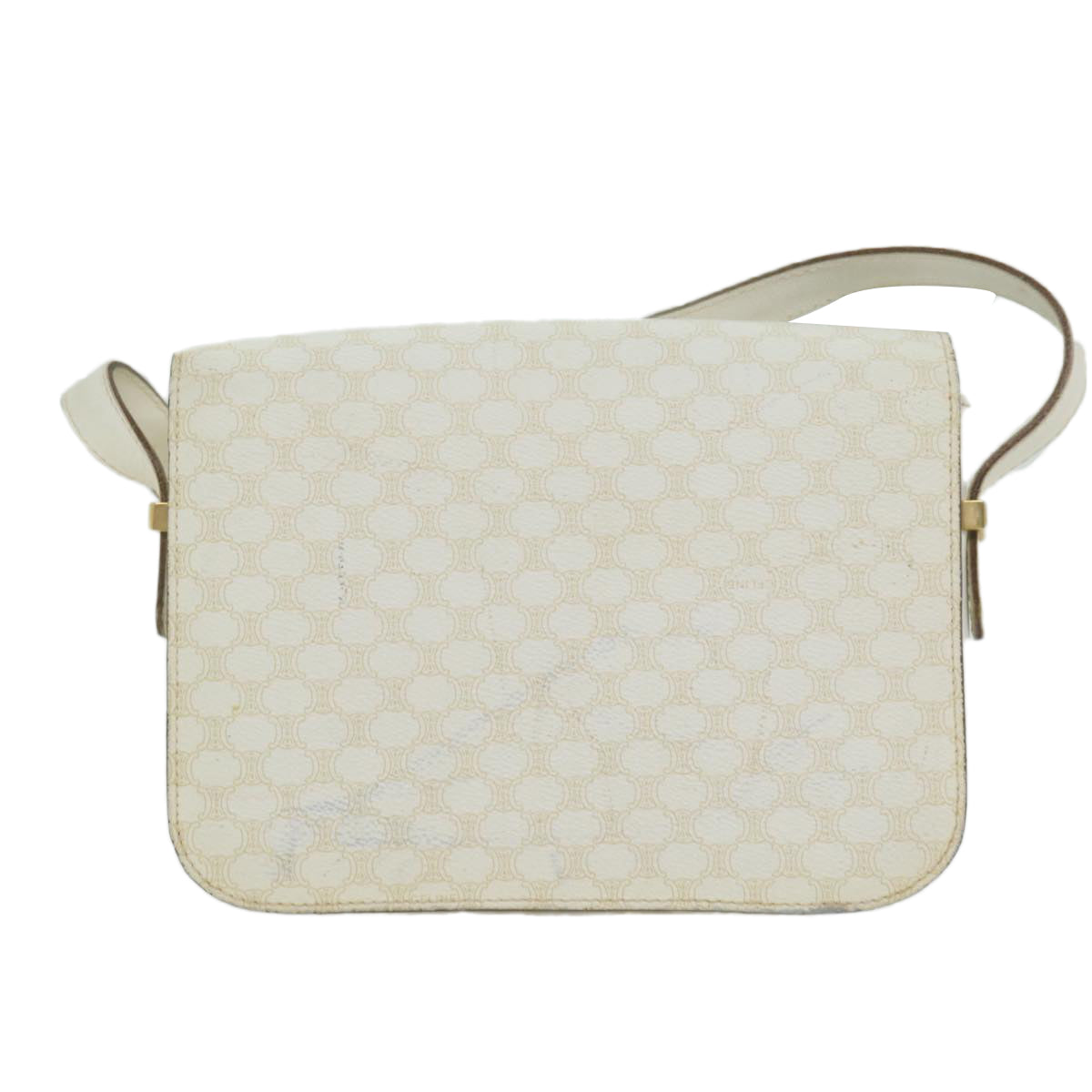 Luxury CELINE Macadam Canvas Shoulder Bag PVC Leather Whe 62462