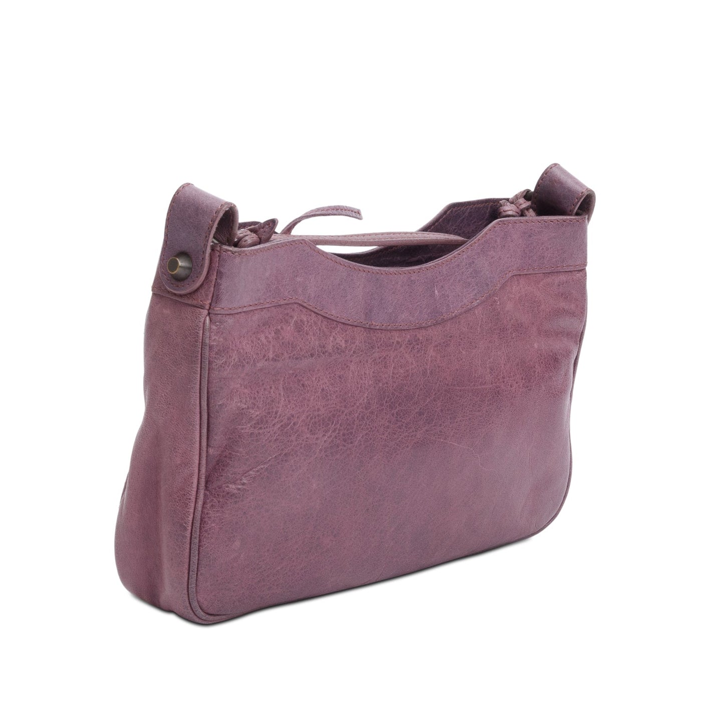 Balenciaga Purple Agneau Leather Classic Motorcycle Hip Crossbody